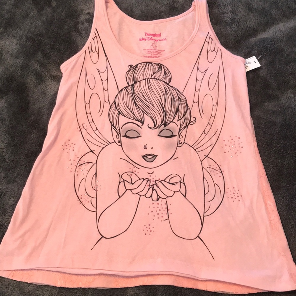 NWT Disney Tinkerbell lace back tank